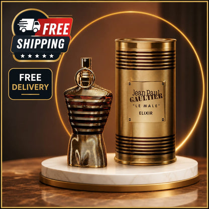Jean Paul Gaultier Le Male Elixir Eau de Parfum Intense Spray for Men | 4.2 fl oz (125 ml)