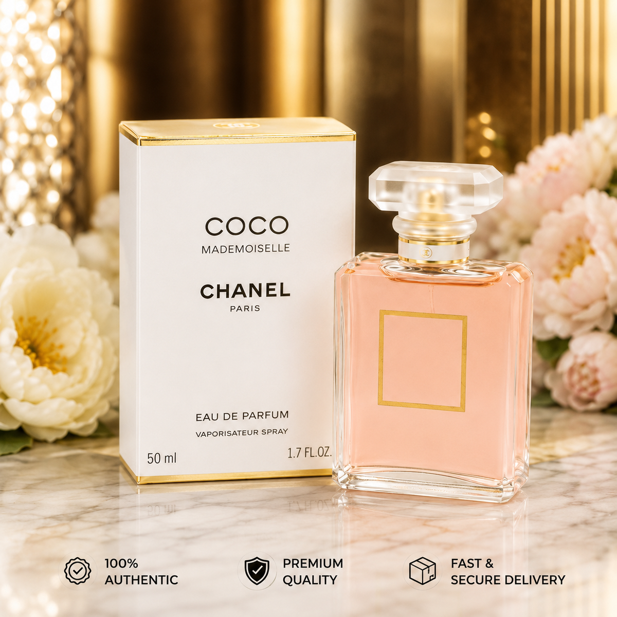 CHANEL Coco Mademoiselle Eau de Parfum Spray for Women 1.7 fl oz / 50ml