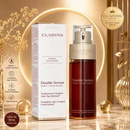 Clarins Double Serum Firming & Smoothing Anti-Aging Concentrate 1.0 oz / 30 mL Travel Exclusive NIB